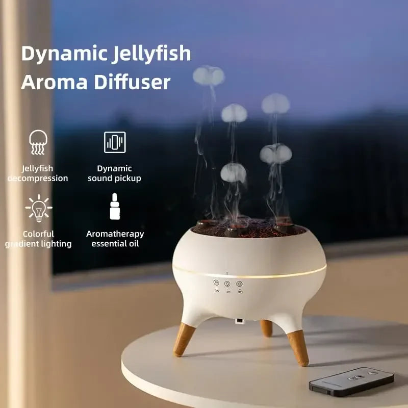 Jellyfish Humidifier Led Night Light Diffuser