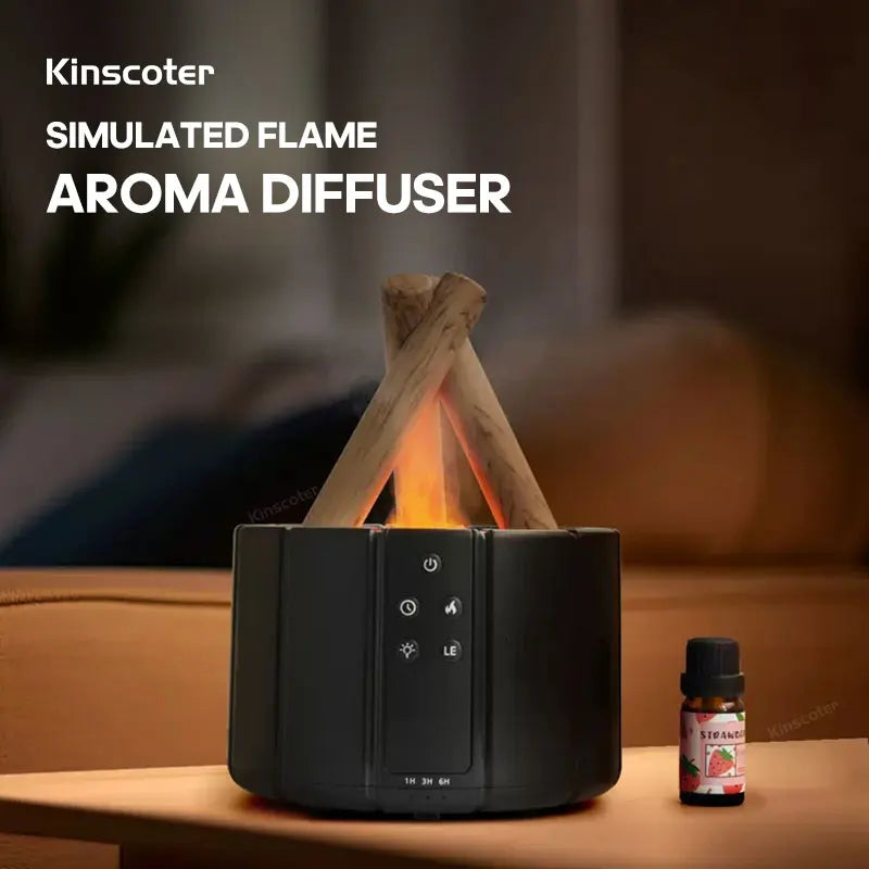 Simulated Flame Ultrasonic Aroma Diffuser Mist Maker
