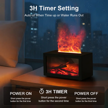 Fireplace Aroma Diffuser Humidifier With Simulated Flame Effect