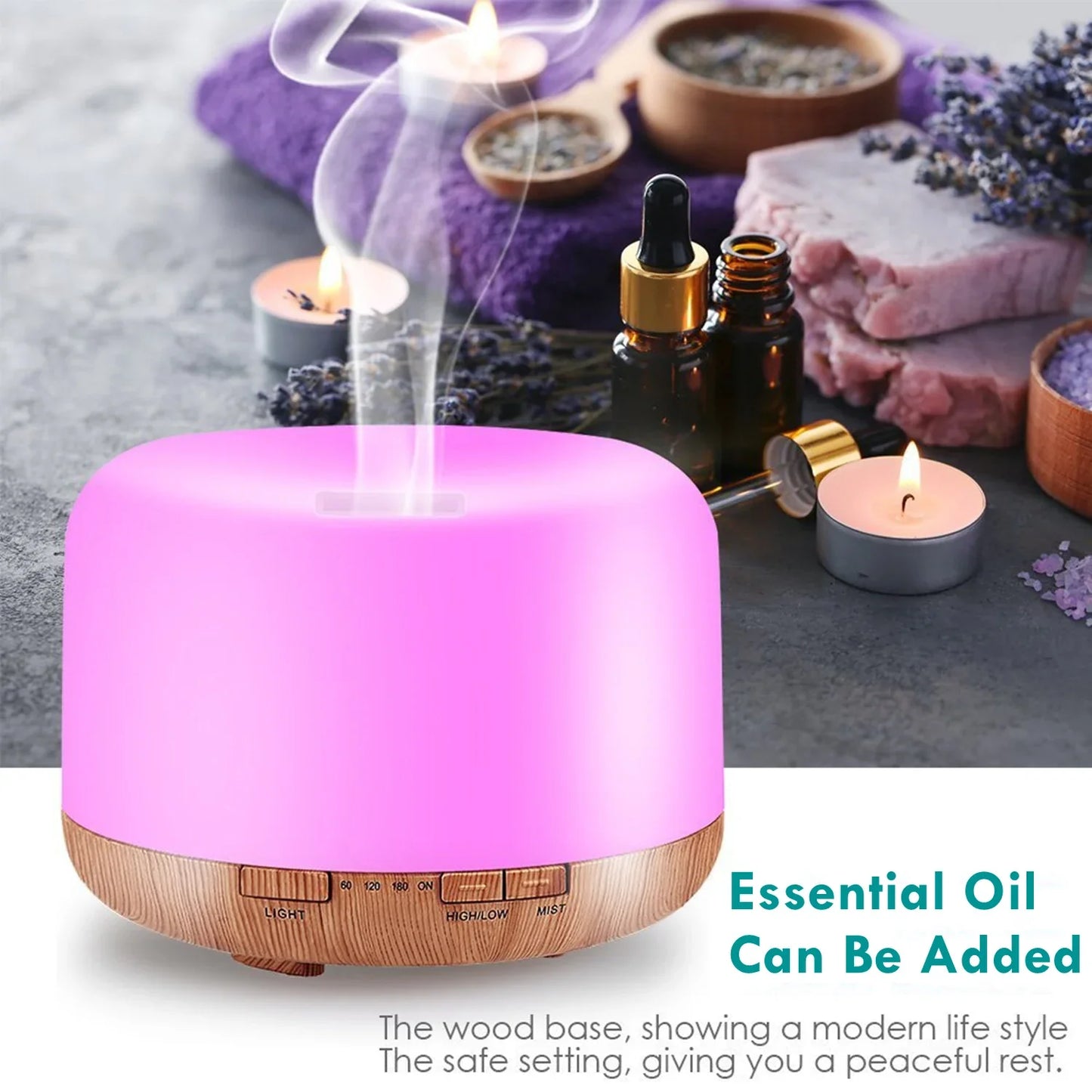 Usb Aroma Diffuser & Humidifier With Remote Control