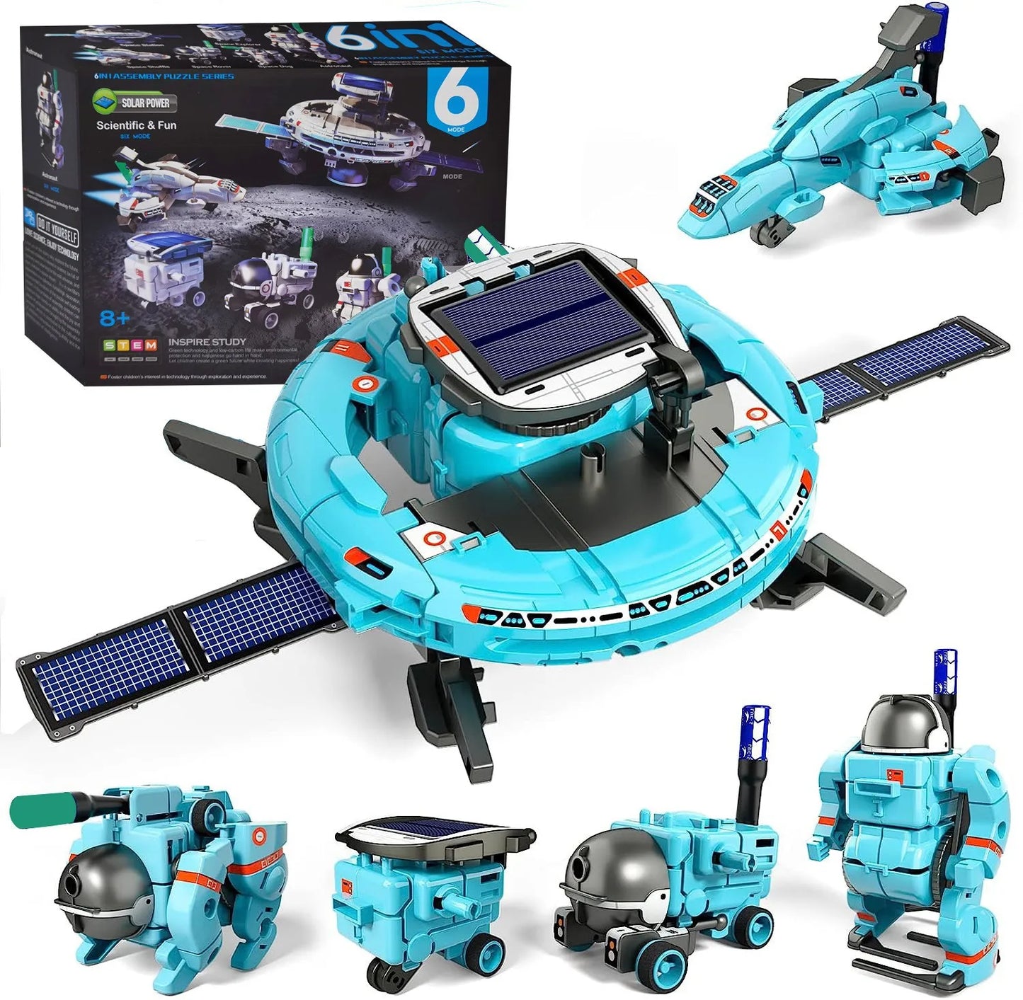 6-In-1 Solar Stem Robot Kit For Kids