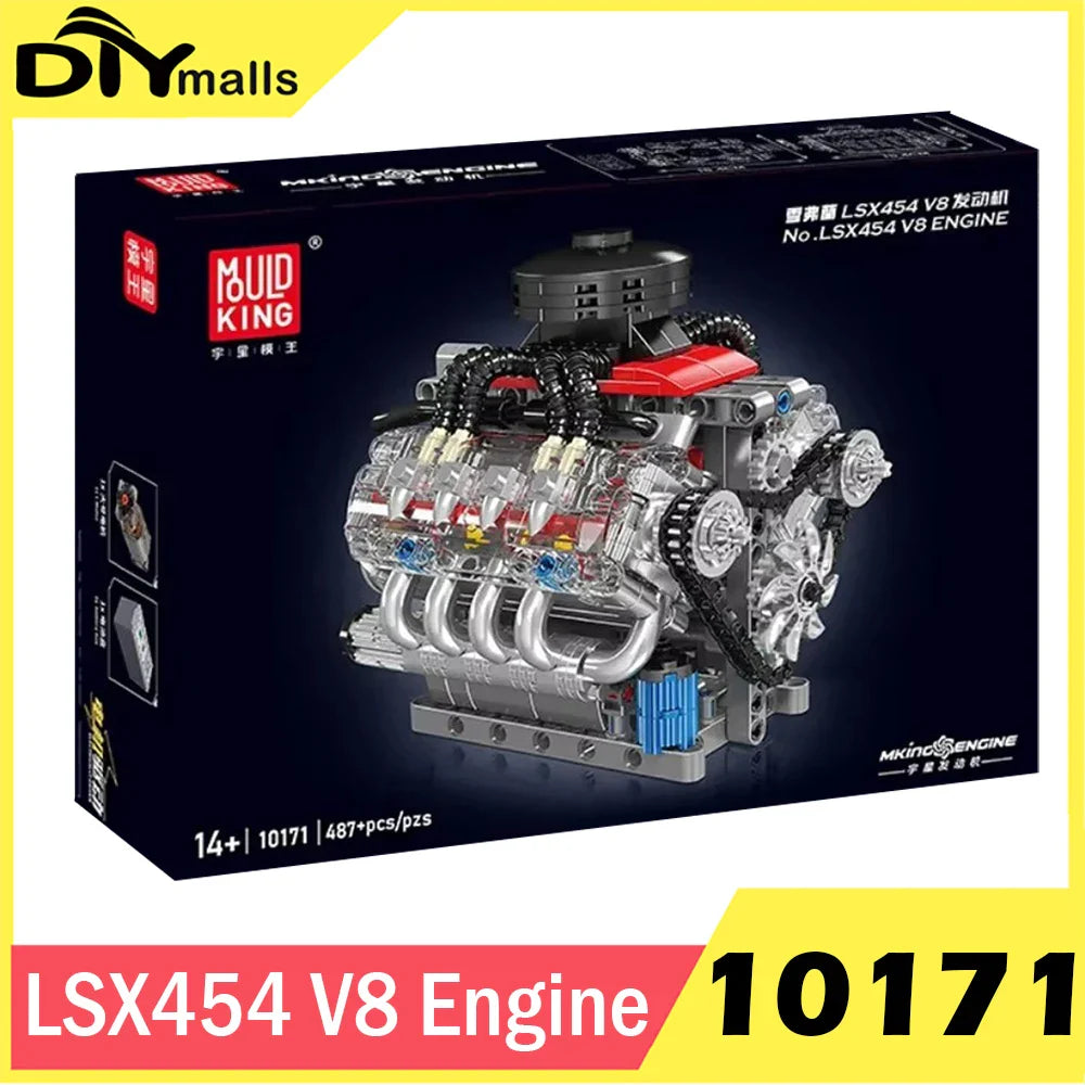 V8 Engine Motorized Block Toy For Educational Fun