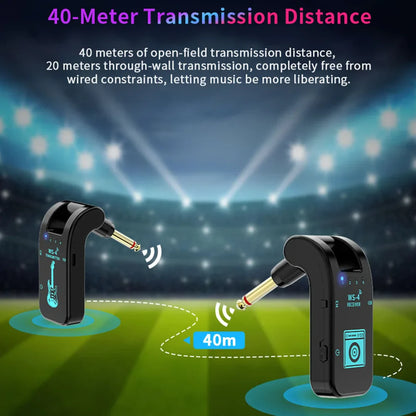 Wireless Guitar Transmitter Receiver Set With Long Range