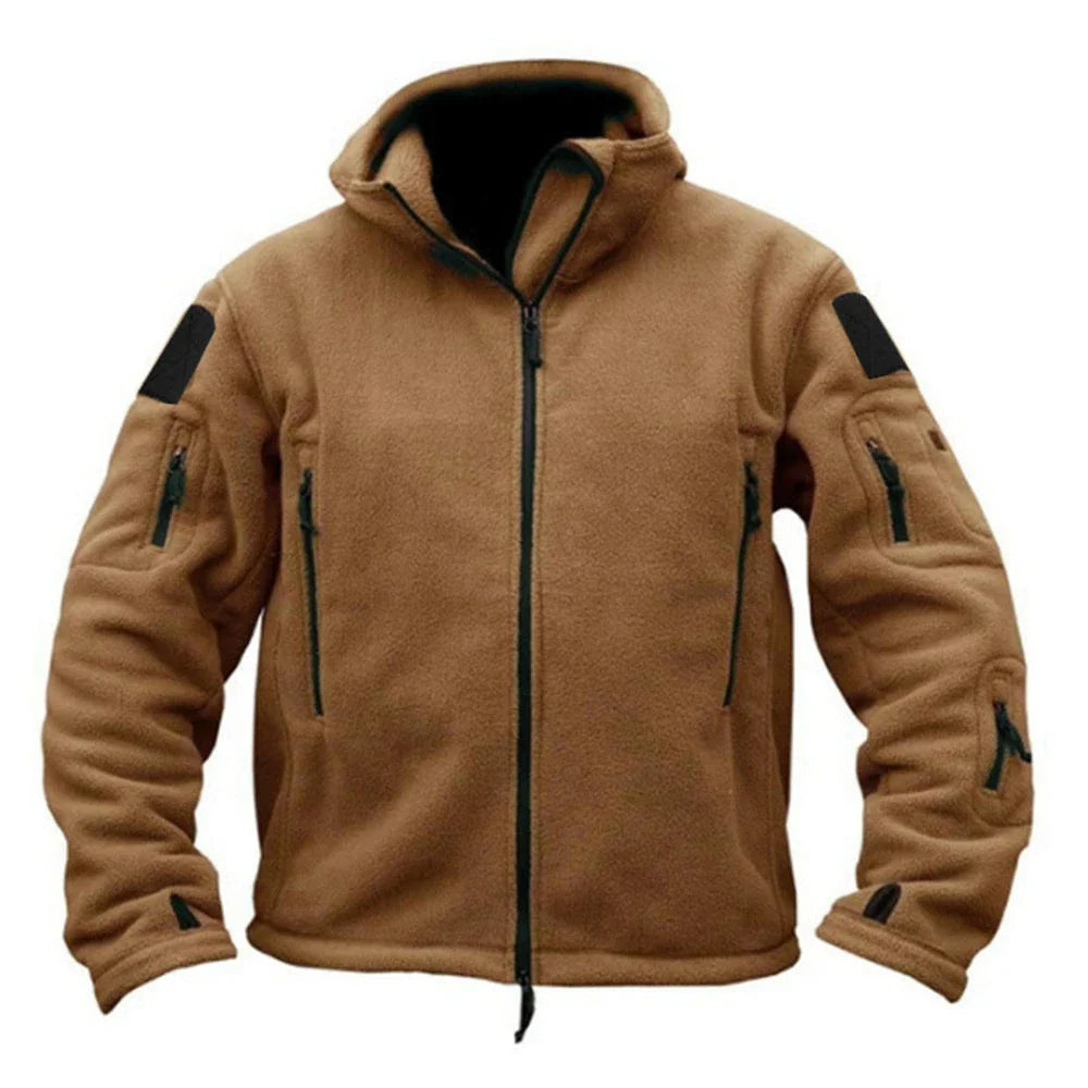 Men'S Thermal Fleece Tactical Hooded Jacket