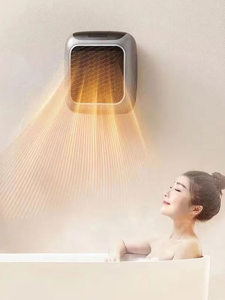 Wall-Mountable Portable Heater With Adjustable Thermostat