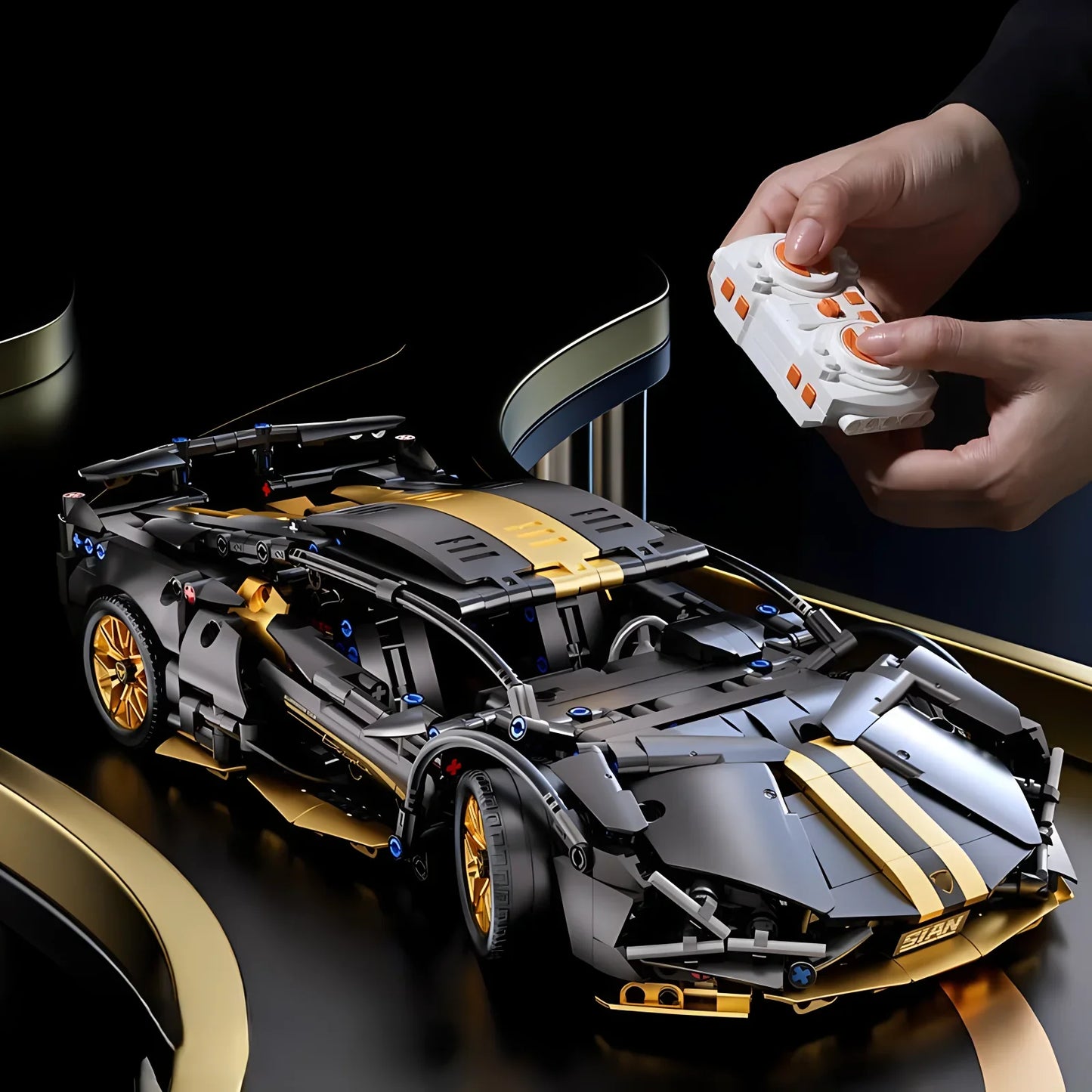 Remote Control Technic Supercar Model Building Blocks