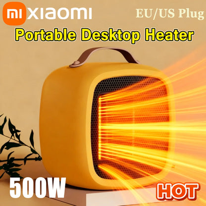 Portable Mini Heater Silent Fast Heating 500W Indoor Use