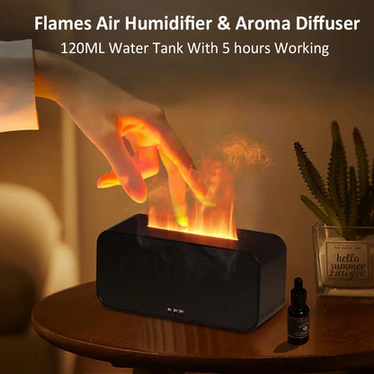 Flame Aroma Diffuser Led Light Timer Auto-