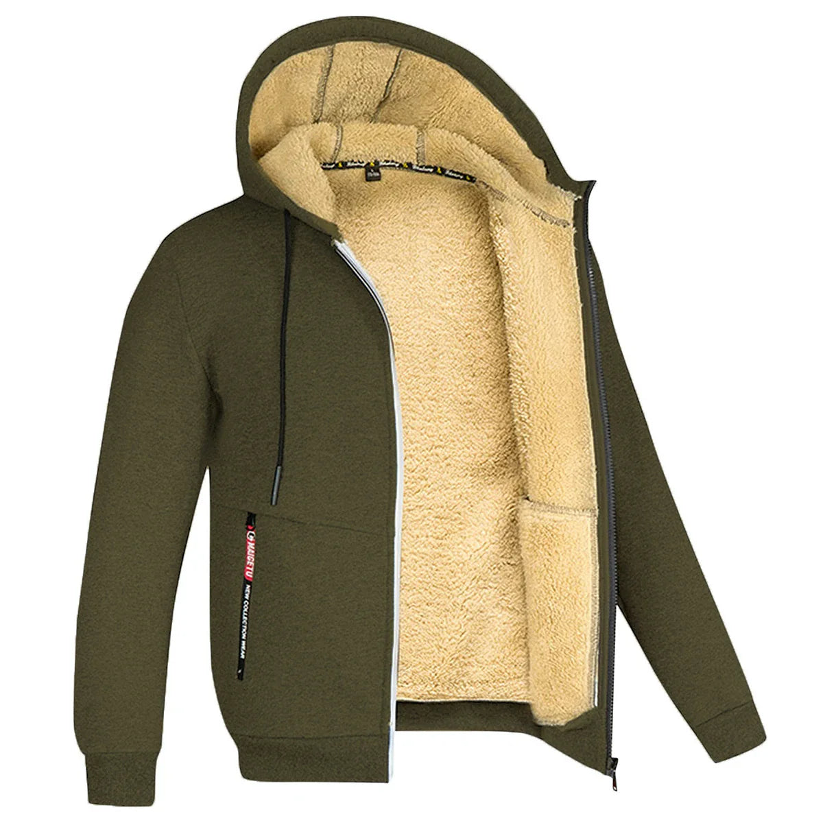 Winter Men'S Camouflage Hooded Fleece Jacket