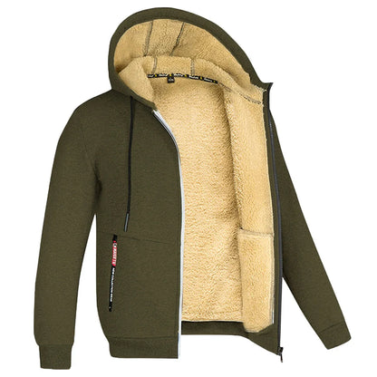 Winter Men'S Camouflage Hooded Fleece Jacket