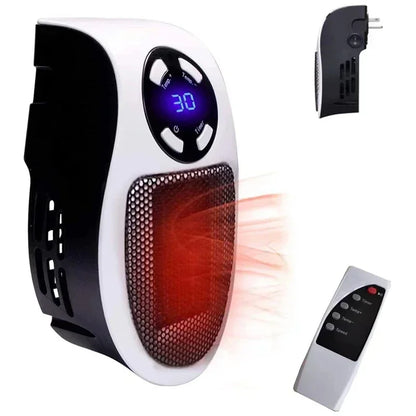 Portable Electric Heater With Adjustable Temperature Display