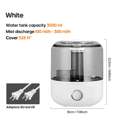 3L Air Humidifier With Remote And Timer Control