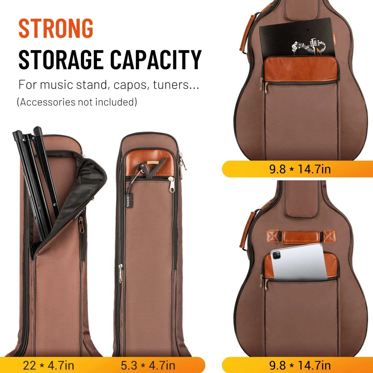 41 Inch Acoustic Guitar Bag Waterproof Oxford Nylon