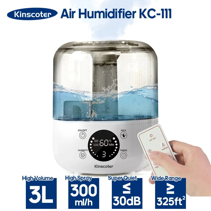 3L Air Humidifier With Remote And Timer Control