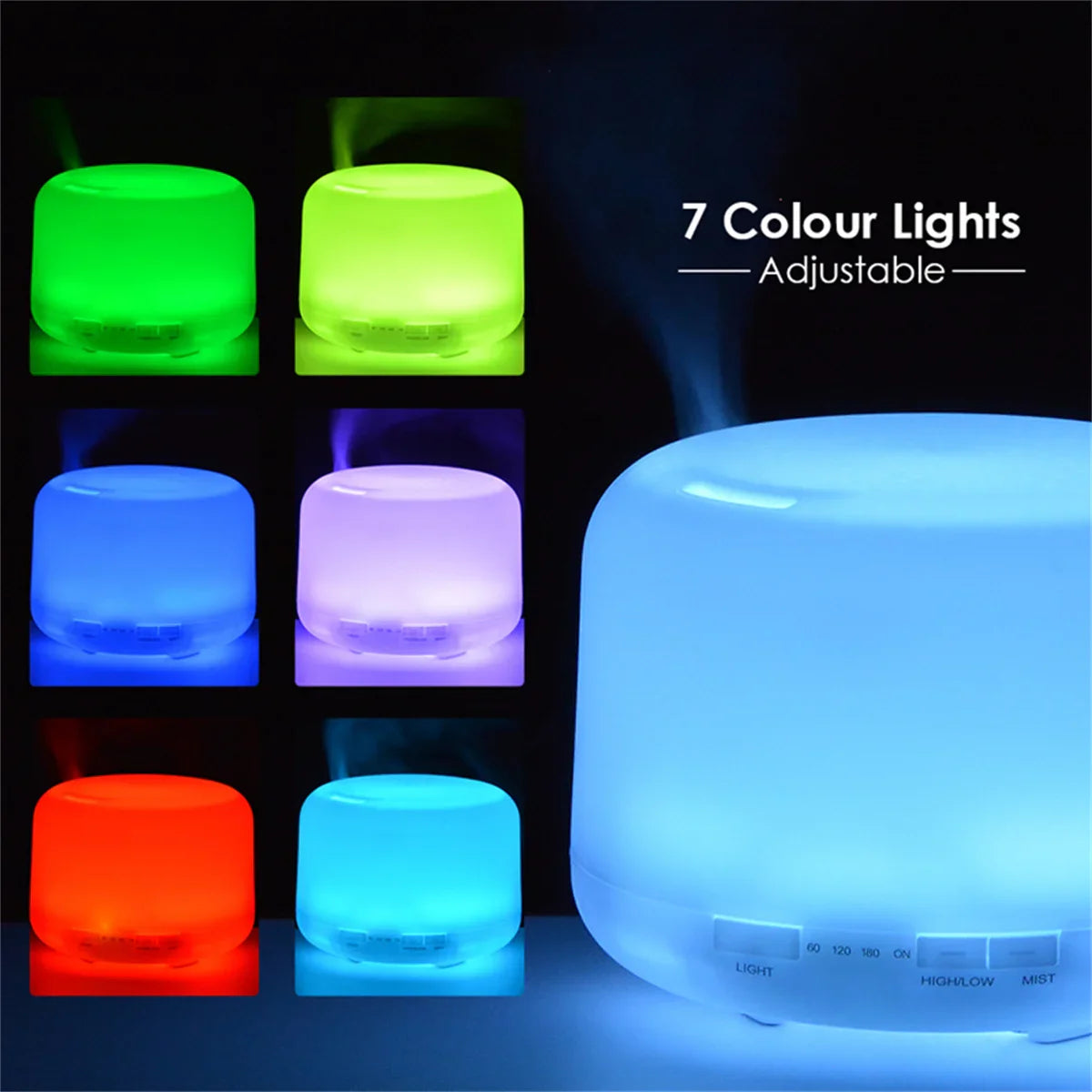 Usb Essential Oil Diffuser With Colorful Lights