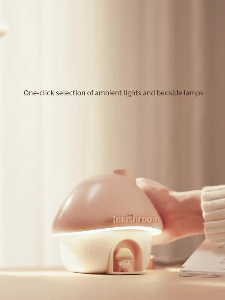 Mushroom House Ultrasonic Humidifier With Colorful Lighting