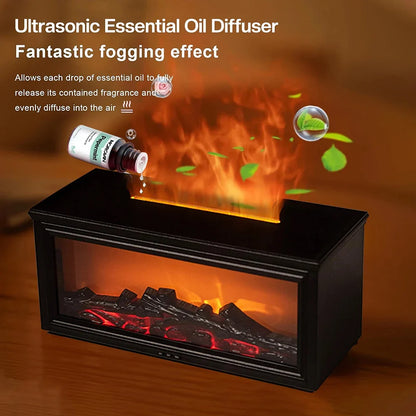 Aromatherapy Fireplace Flame Diffuser With Remote Control