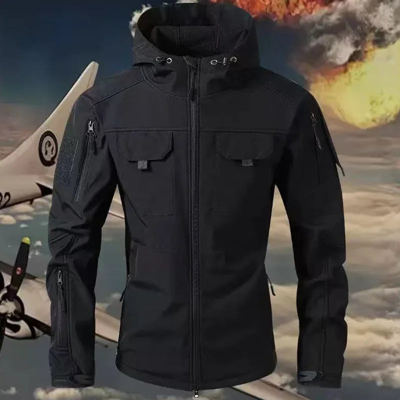 Men'S Waterproof Softshell Jacket And Cargo Pants Set
