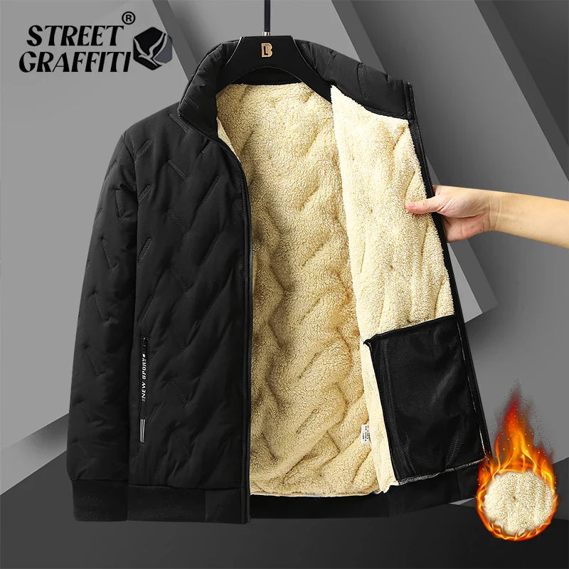 Men'S Plus Size Windproof Winter Jacket