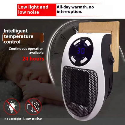 Compact Electric Heater With Adjustable Temperature Control