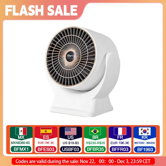 Portable Low Noise Fast Heating Fan Heater