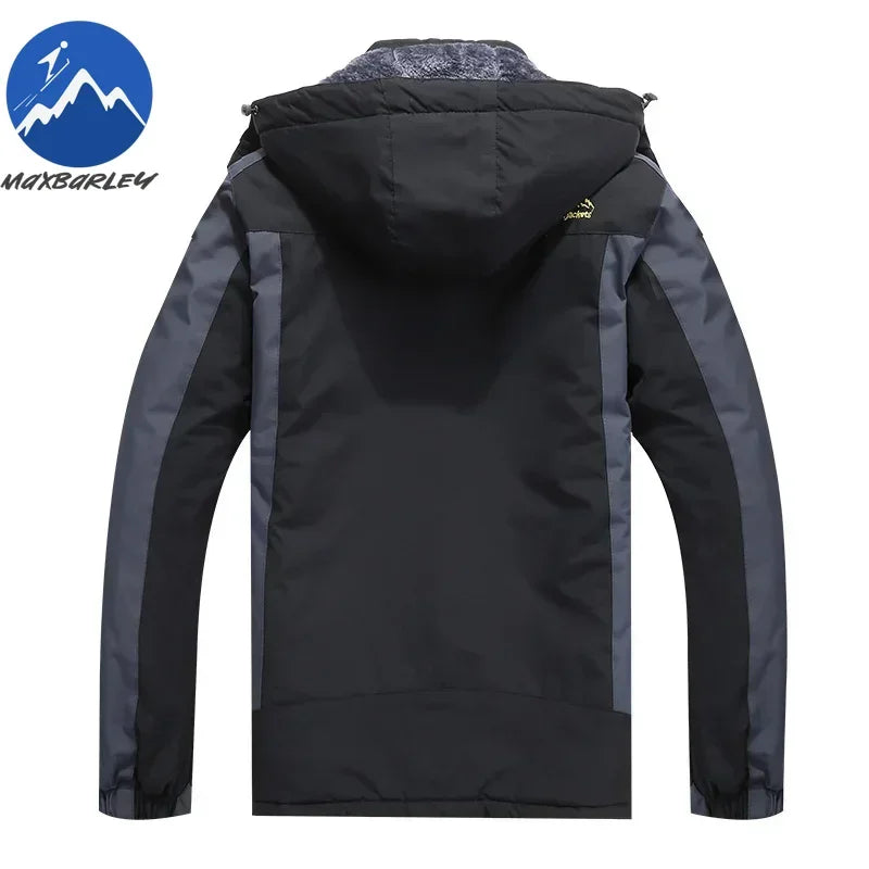 Winter Windproof Waterproof Men'S Hooded Jacket Plus Size