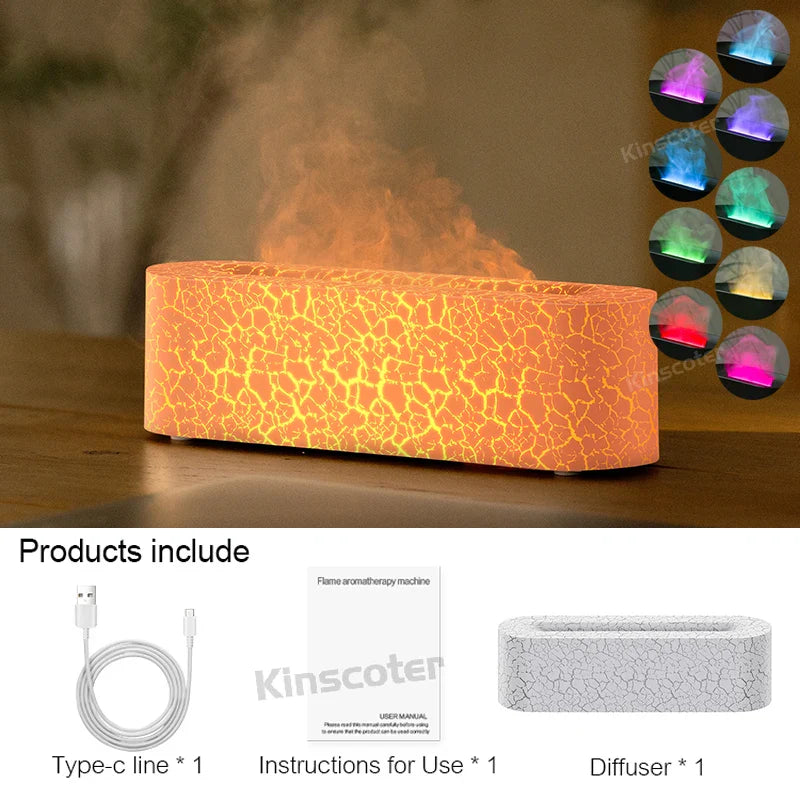 Flame Aroma Diffuser With Ultrasonic Mist Humidifier