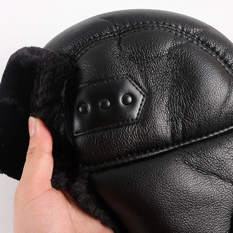 Faux Fur Aviator Earflap Hat For Men Winter