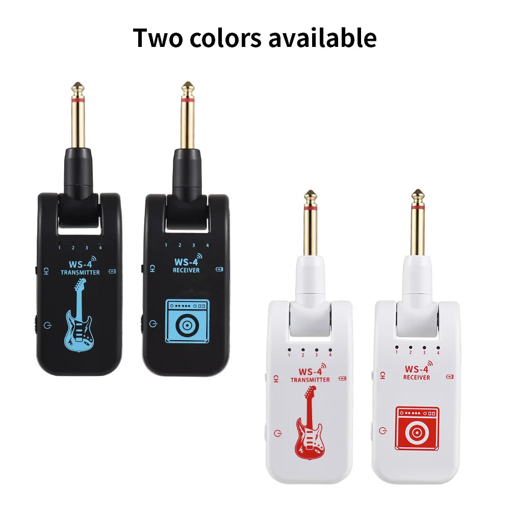 2.4G Rechargeable Wireless Guitar Transmitter Receiver System