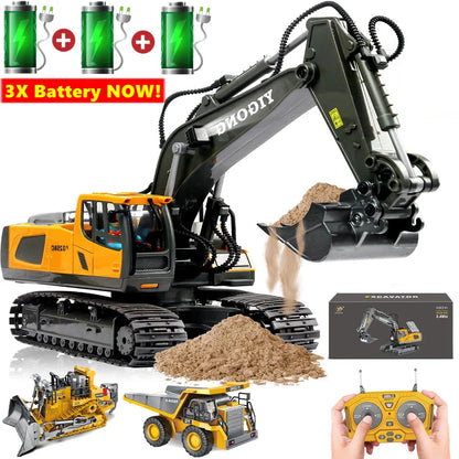 Remote Control Excavator Dump Truck Toy For Kids