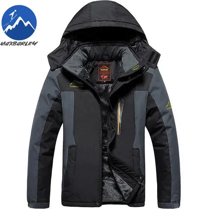 Winter Windproof Waterproof Men'S Hooded Jacket Plus Size