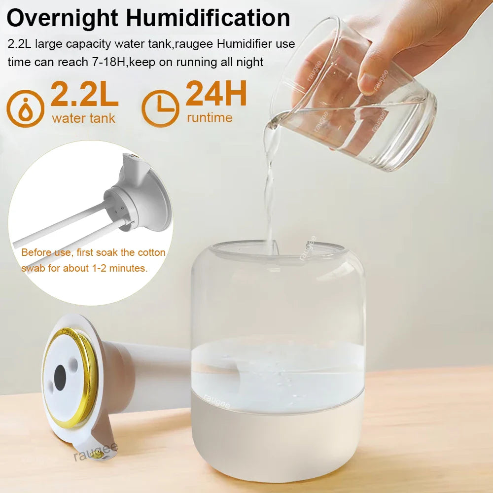 2.2L Usb Air Humidifier With Led Night Light