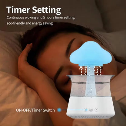 Ultrasonic Aromatherapy Humidifier With Night Light & Rain Sounds