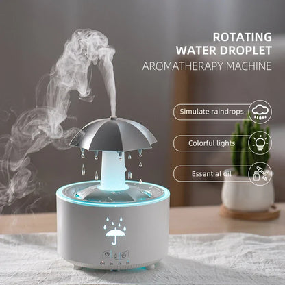 Raindrop Air Humidifier With Colorful Light Diffuser