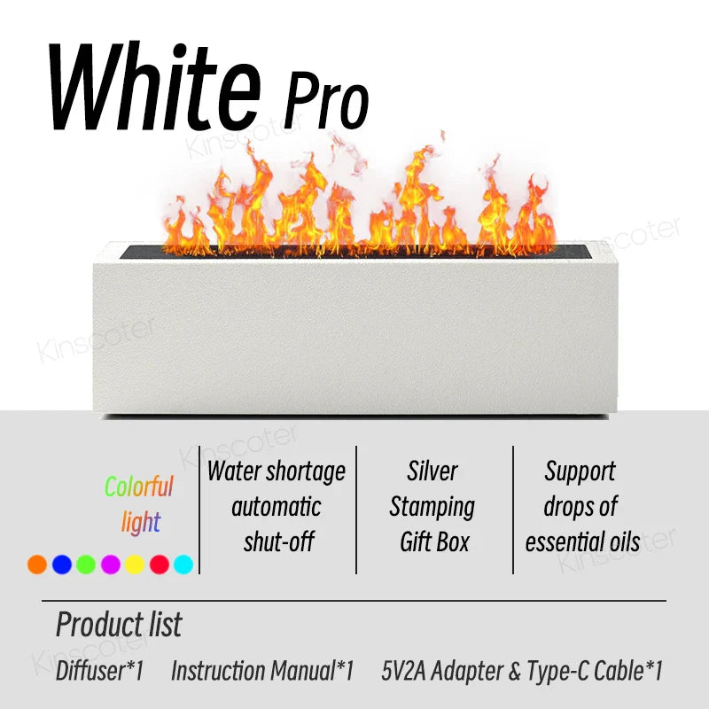 Flame Diffuser Ultrasonic Aromatherapy Cool Mist Humidifier
