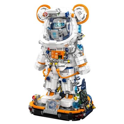 Astronaut Teddy Bear Building Blocks With Led Lights