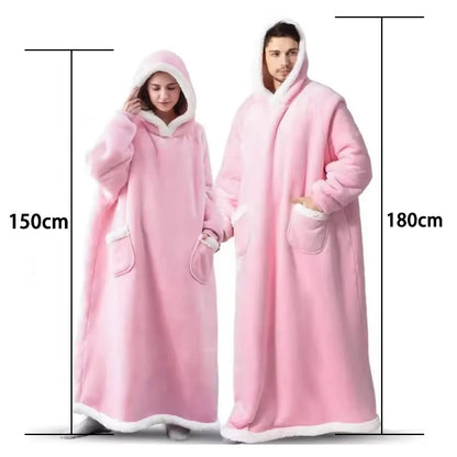 Extra Plush Hoodie Tv Blanket With Large Pocket
