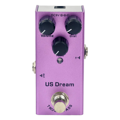 Compact Electric Guitar Effects Pedal With Multiple Functions