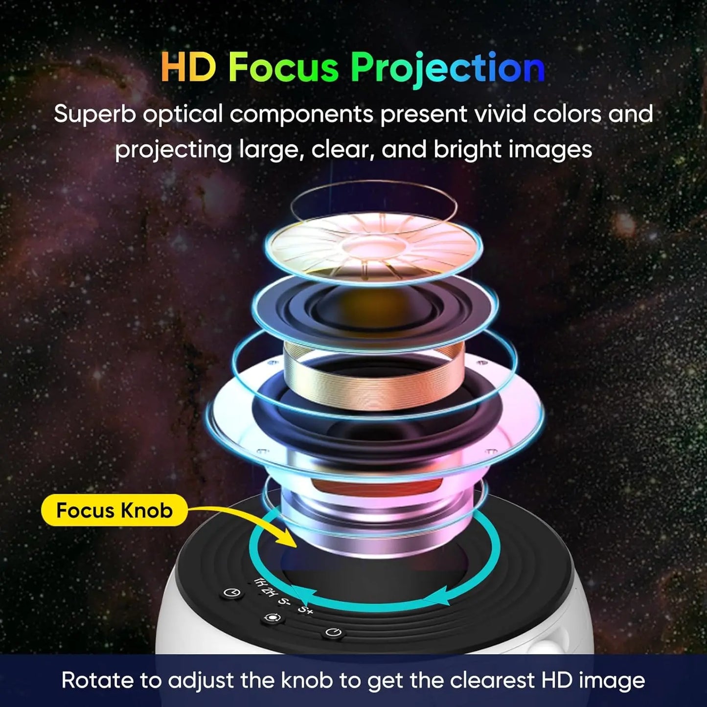 12-In-1 Starry Sky 4K Galaxy Projector Lamp