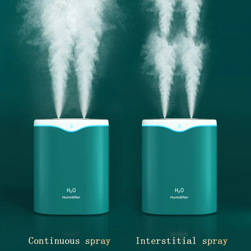 Usb Air Humidifier With Dual Spray And 2000Ml Capacity