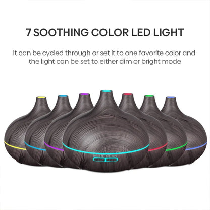 Ultrasonic Wood Grain Aromatherapy Diffuser With Remote Control