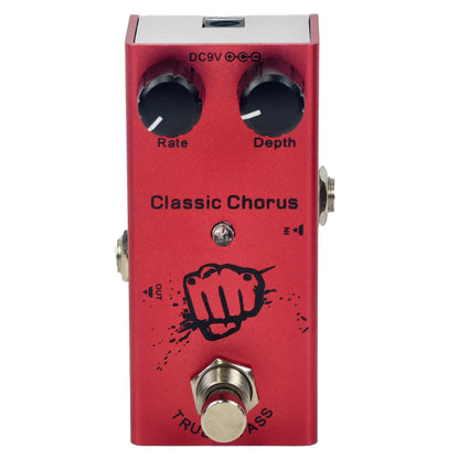 Compact Electric Guitar Effects Pedal With Multiple Functions