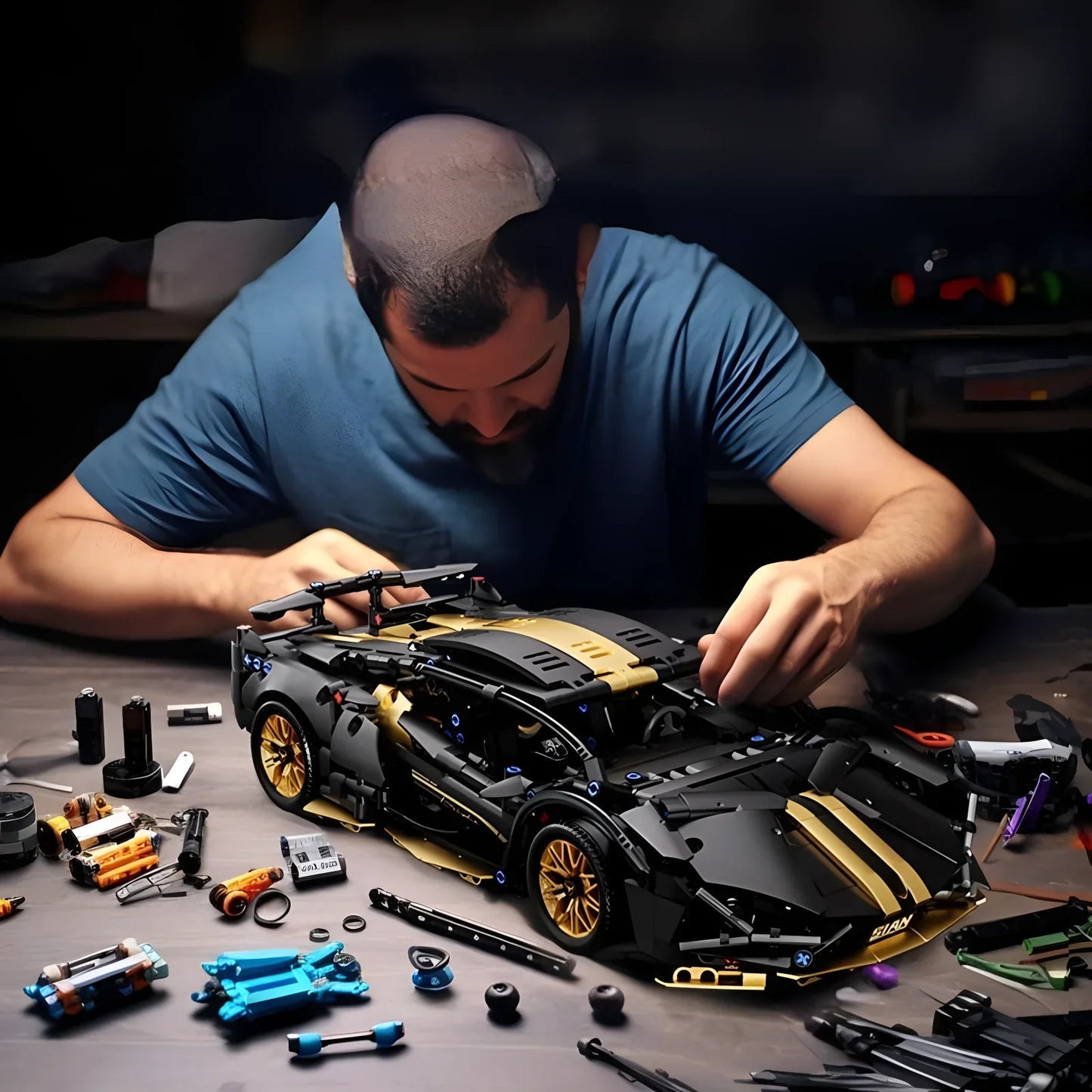 Remote Control Technic Supercar Model Building Blocks
