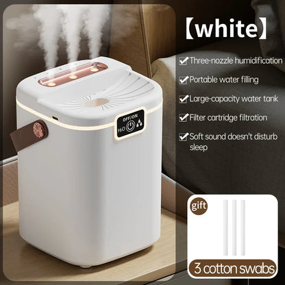 Large-Capacity Humidifier With Triple Nozzles And Night Light