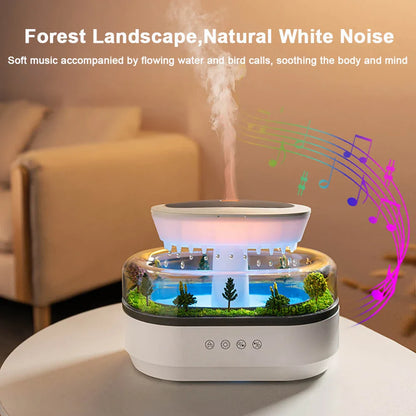 Ultrasonic Raindrop Aroma Humidifier With Colorful Lights