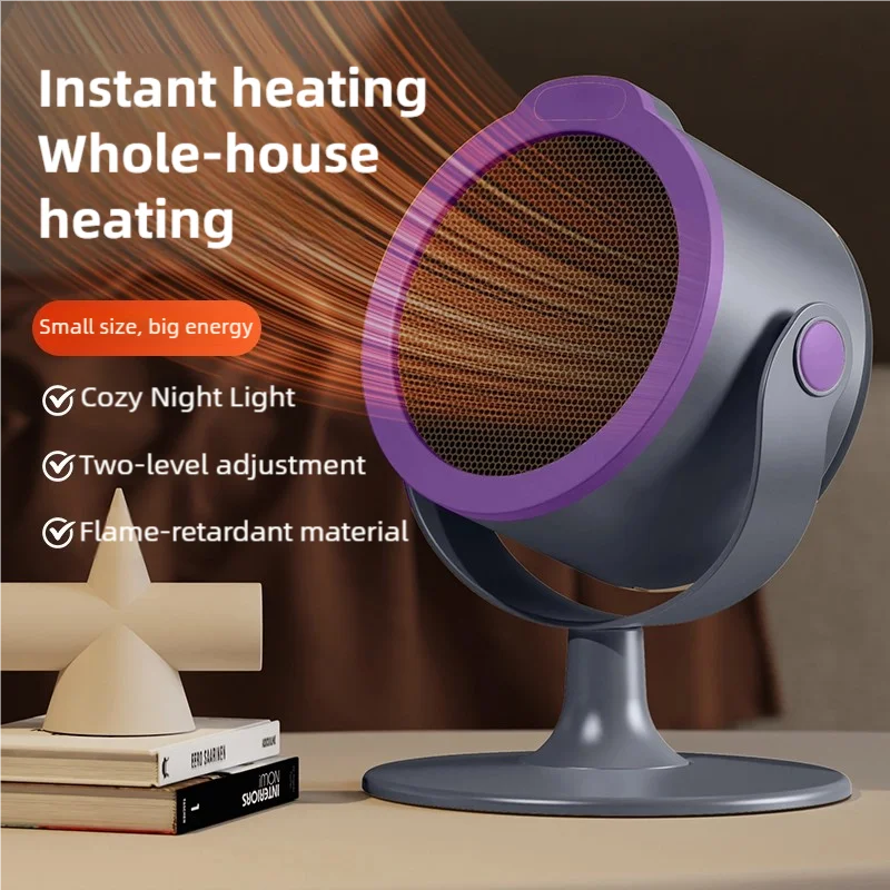Compact Desktop Heater With Two-Level Warmth Adjustment