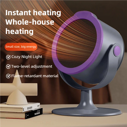 Compact Desktop Heater With Two-Level Warmth Adjustment