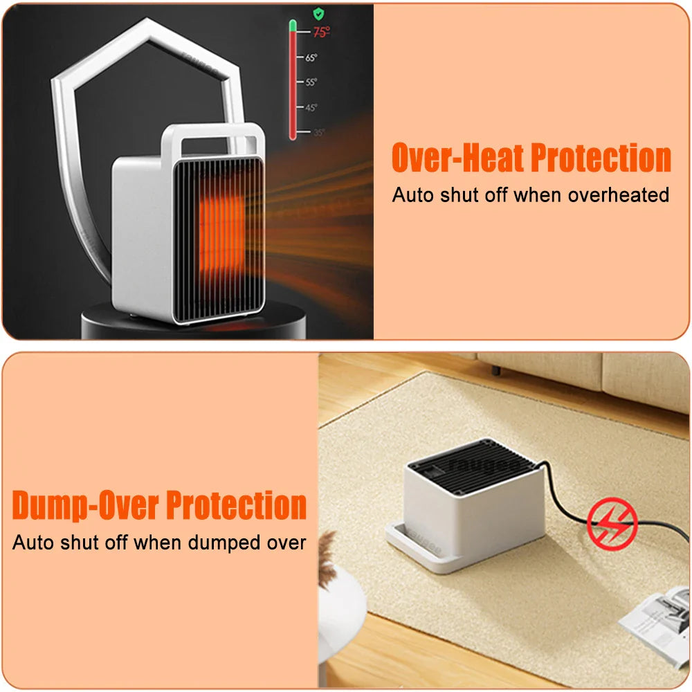 Portable Mini Electric Heater With Ptc Technology
