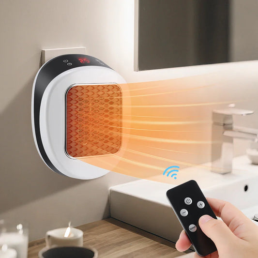 600W Portable Electric Heater With Remote Control