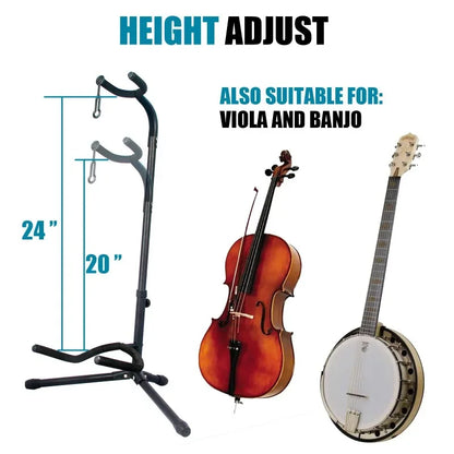 Folding Adjustable Guitar Stand For Multiple Instruments